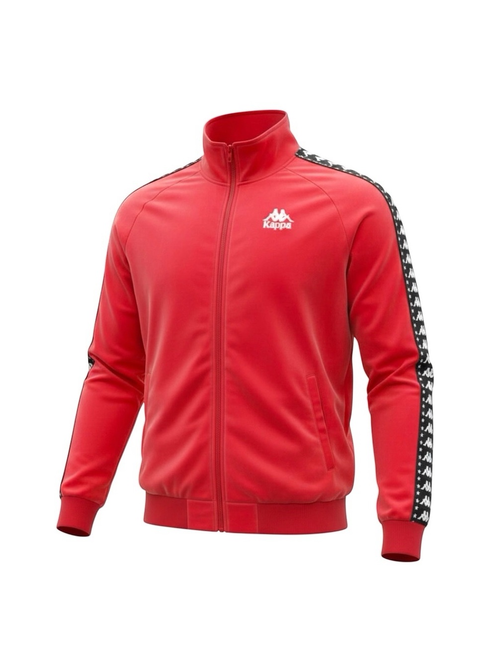 Kappa Anniston Banda Track Jacket Red White Black Zip